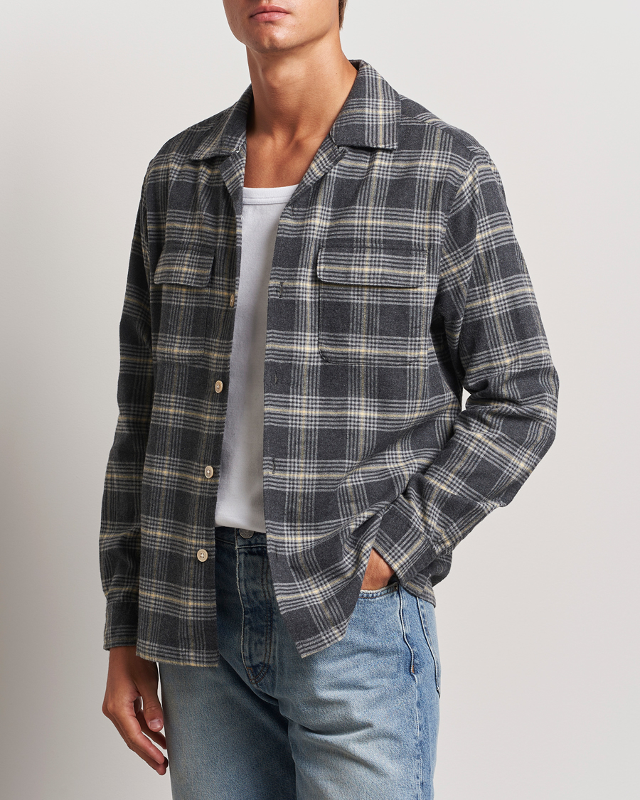 Herren |  | Sunflower | Flannel Pocket Shirt Grey Check