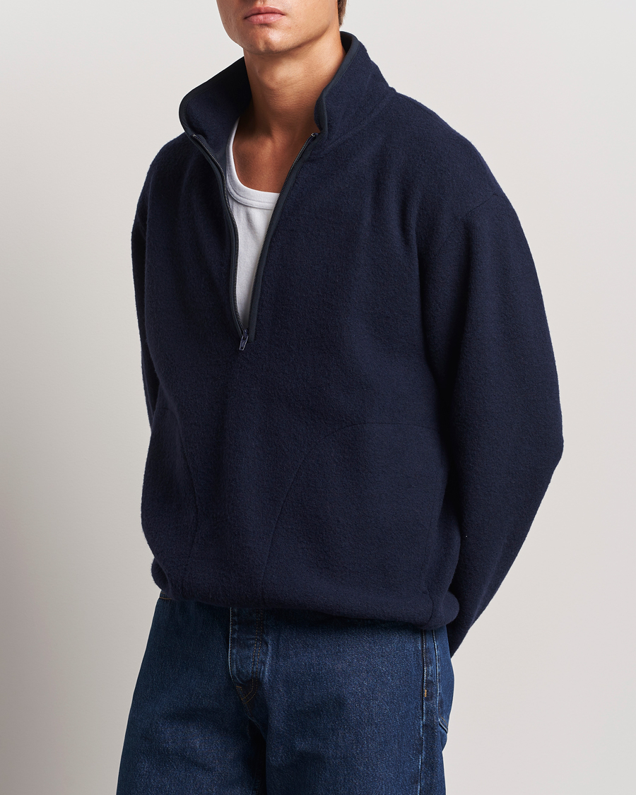 Herren |  | Sunflower | Wool Half Zip  Navy