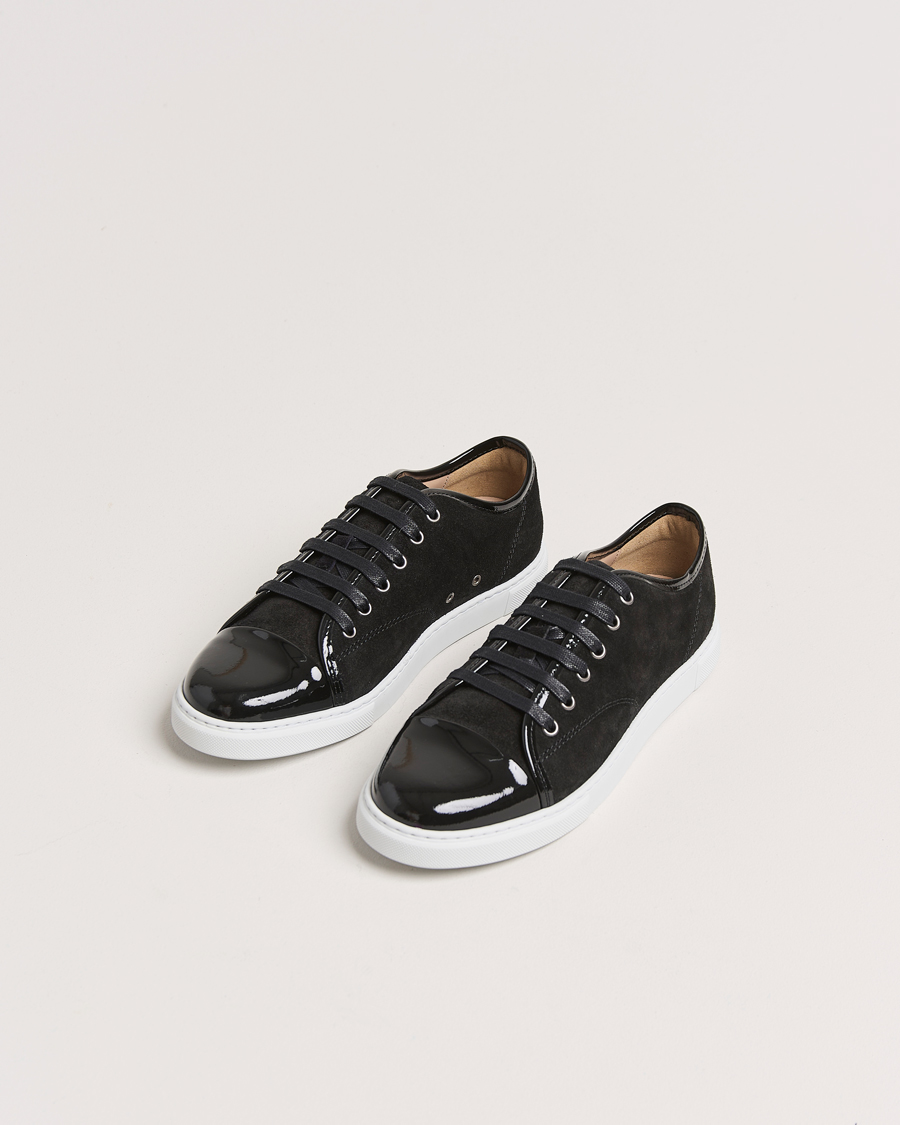 Herren |  | Lanvin | Womens Patent Cap Toe Sneaker Black