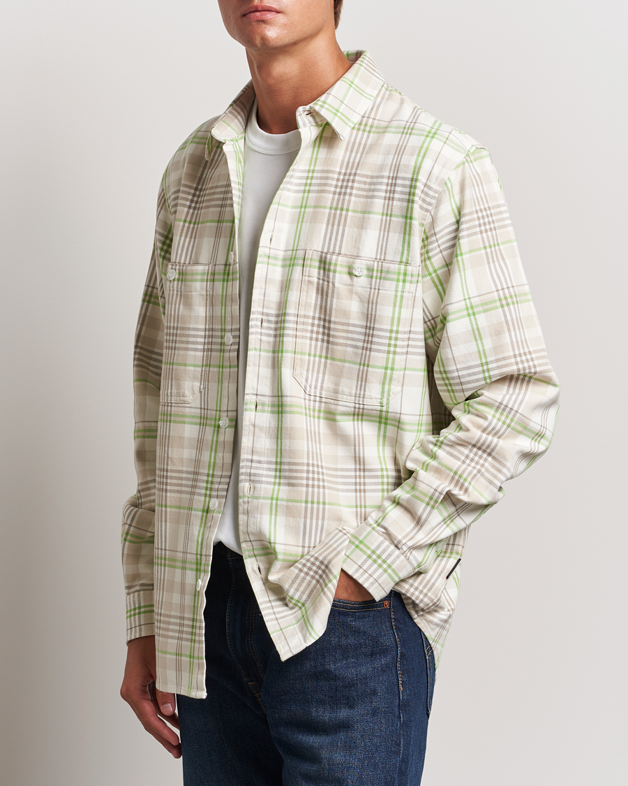 Herren | Flannellhemden | Peak Performance | Heavy Flannel Cotton Shirt Checked Beige