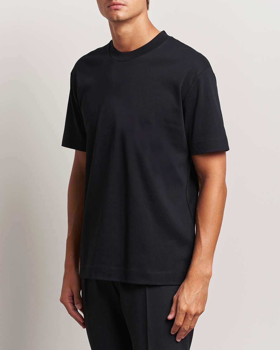 Herren |  | Sunspel | Heavyweight Mock Neck T-Shirt Black