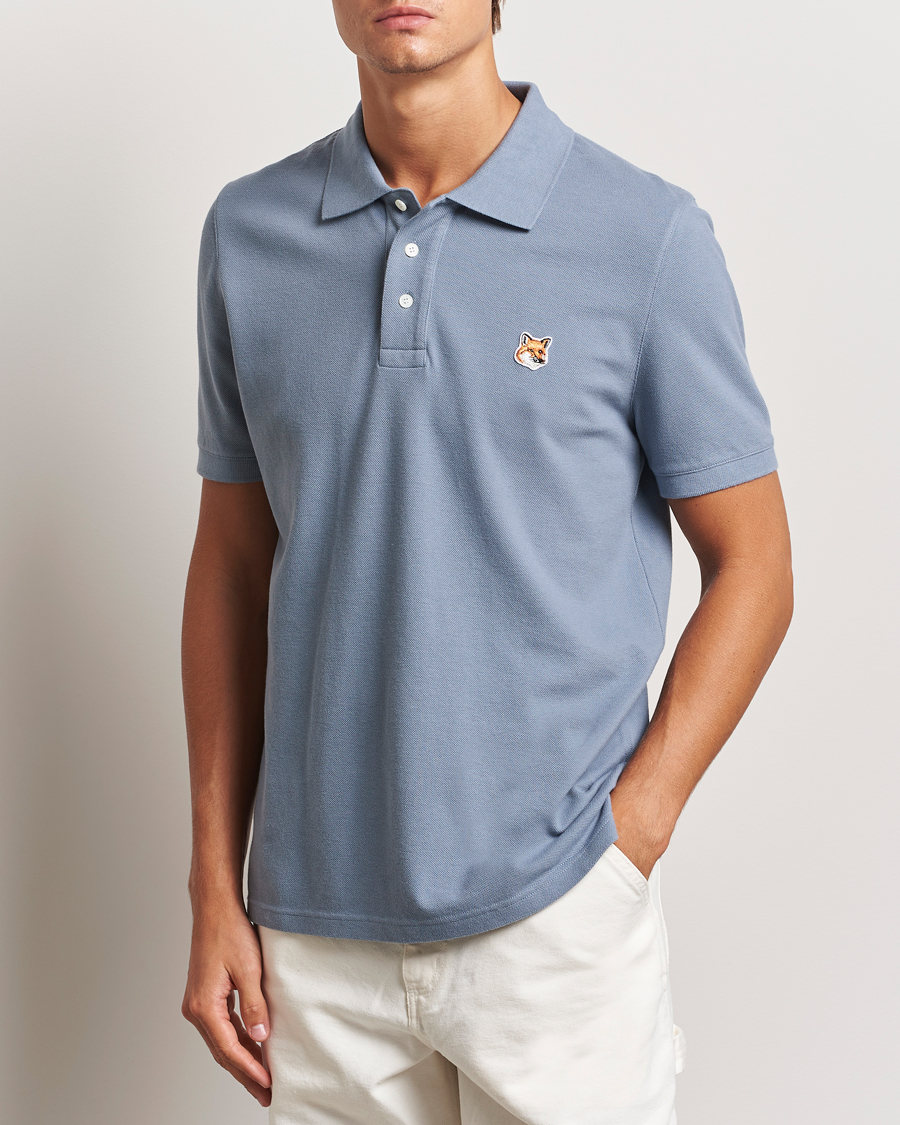 Herren |  | Maison Kitsuné | Fox Head Polo Moonlight Blue