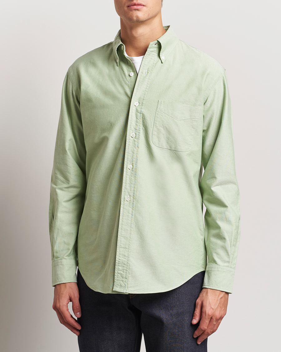 Herren |  | Kamakura Shirts | Vintage Ivy Oxford Button Down Shirt Green