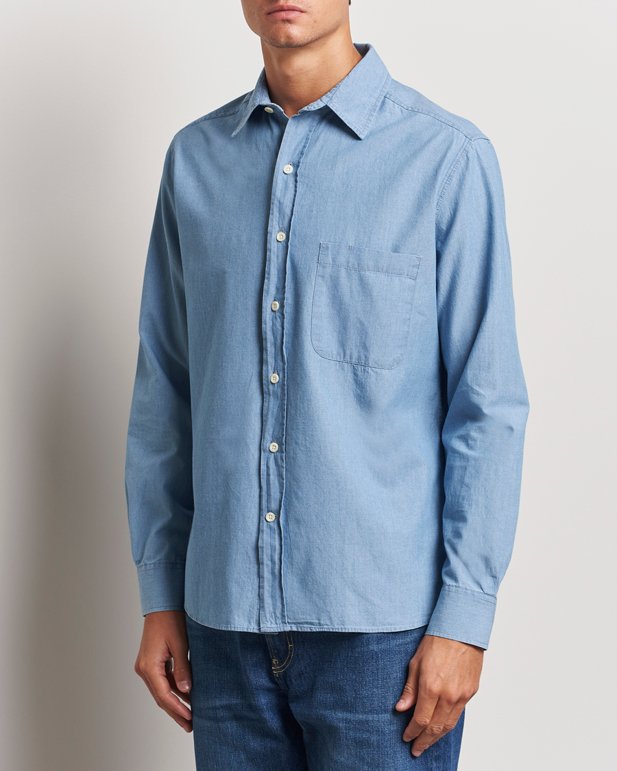 Herren |  | A Day\'s March | Will Chambray Shirt Light Blue