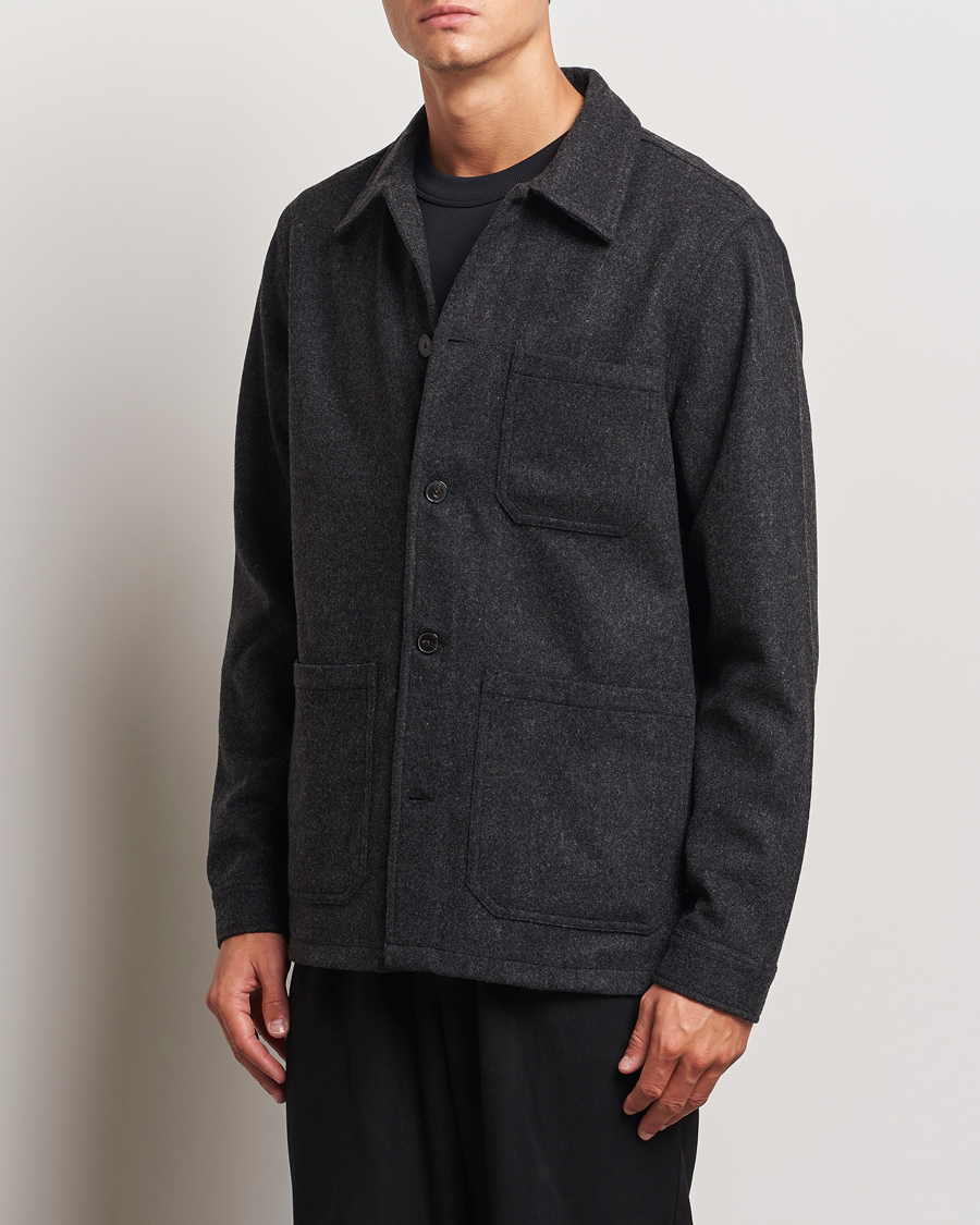 Herren |  | A Day\'s March | Original Wool Overshirt Charcoal