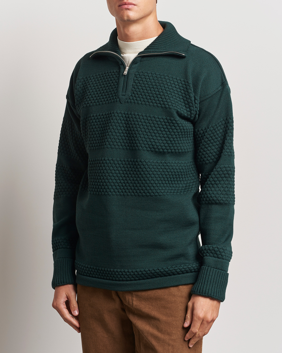 Herren |  | S.N.S. Herning | Fisherman Wool Half Zip Sweater Thunder Green