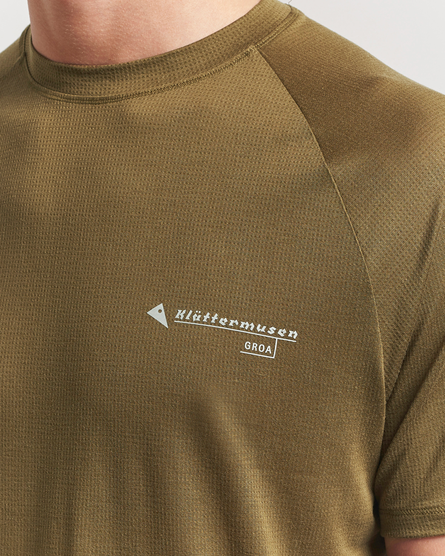 Herren | T-Shirts | Klättermusen | Groa Short Sleeve T-Shirt Olive
