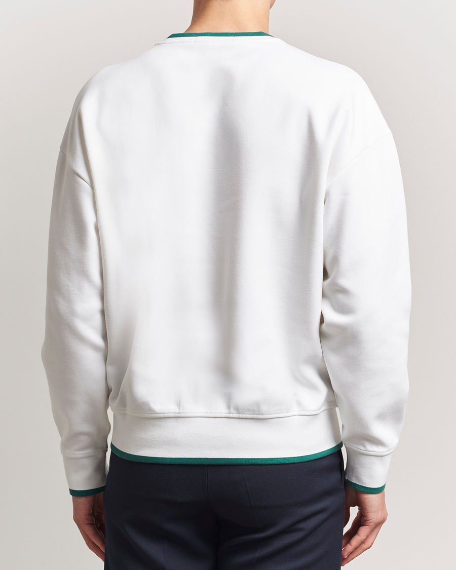 Herren | Pullover | RLX Ralph Lauren | Active Sweatshirt Ceramic White/Kelly Green