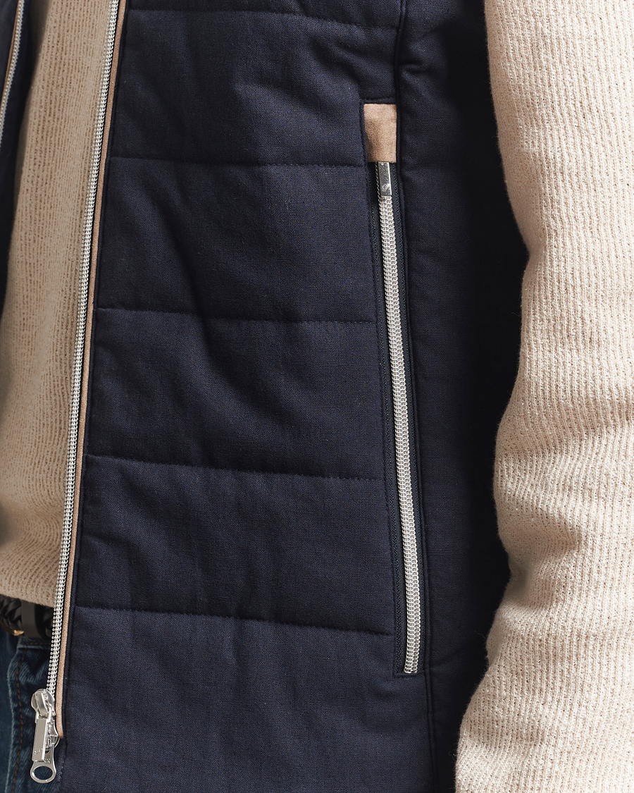 Herren | Jacken | Stenströms | Linen/Alcantar Vest Navy