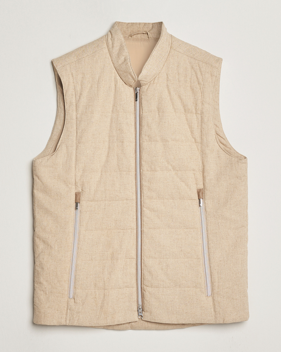 Herren | Jacken | Stenströms | Linen/Alcantar Vest Beige