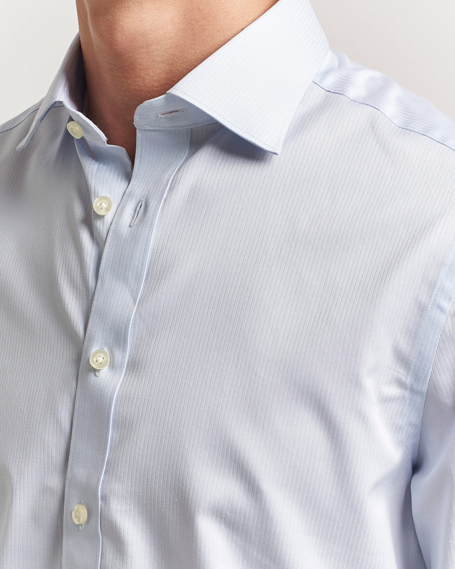 Herren | Hemden | Charles Tyrwhitt | Egyptian Cotton Weave Stripe Shirt Ice Blue