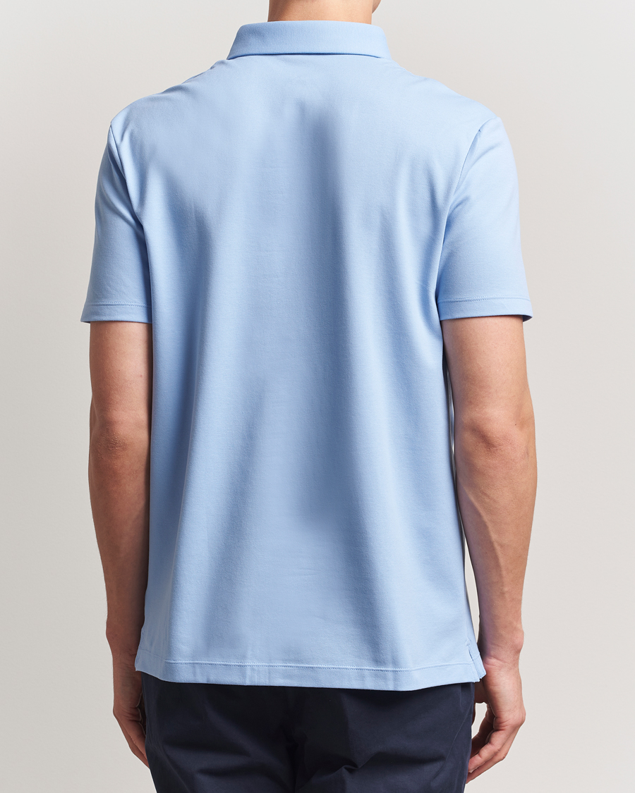 Herren | Poloshirts | Charles Tyrwhitt | Short Sleeve Cotton Pique Polo Cornflower Blue