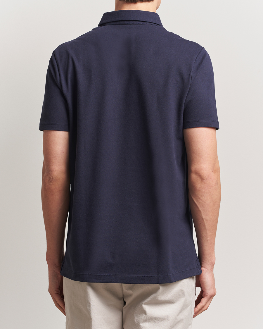 Herren | Poloshirts | Charles Tyrwhitt | Short Sleeve Cotton Pique Polo Navy