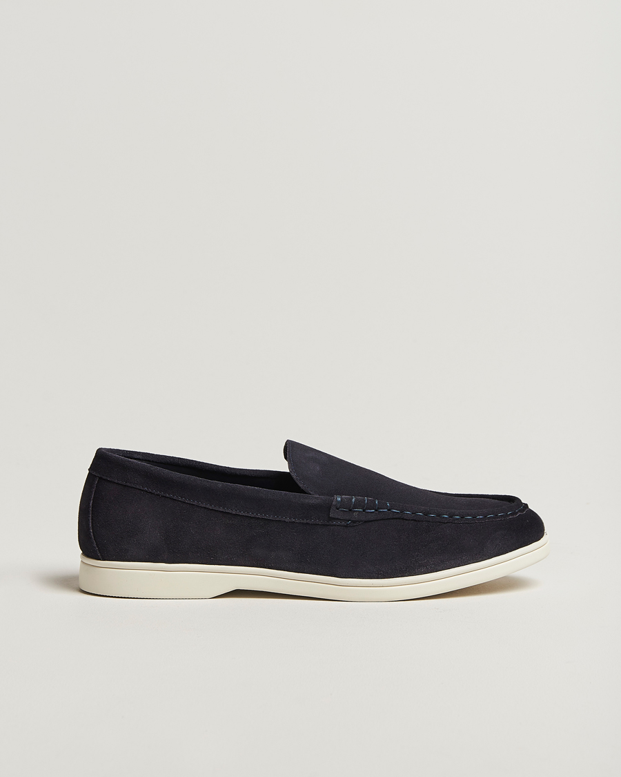 Herren | Charles Tyrwhitt Suede Slip On Loafers Navy | Charles Tyrwhitt | Suede Slip On Loafers Navy