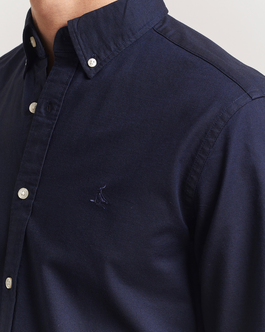 Herren | Hemden | Charles Tyrwhitt | Button Down Stretch Oxford Shirt Ink Blue