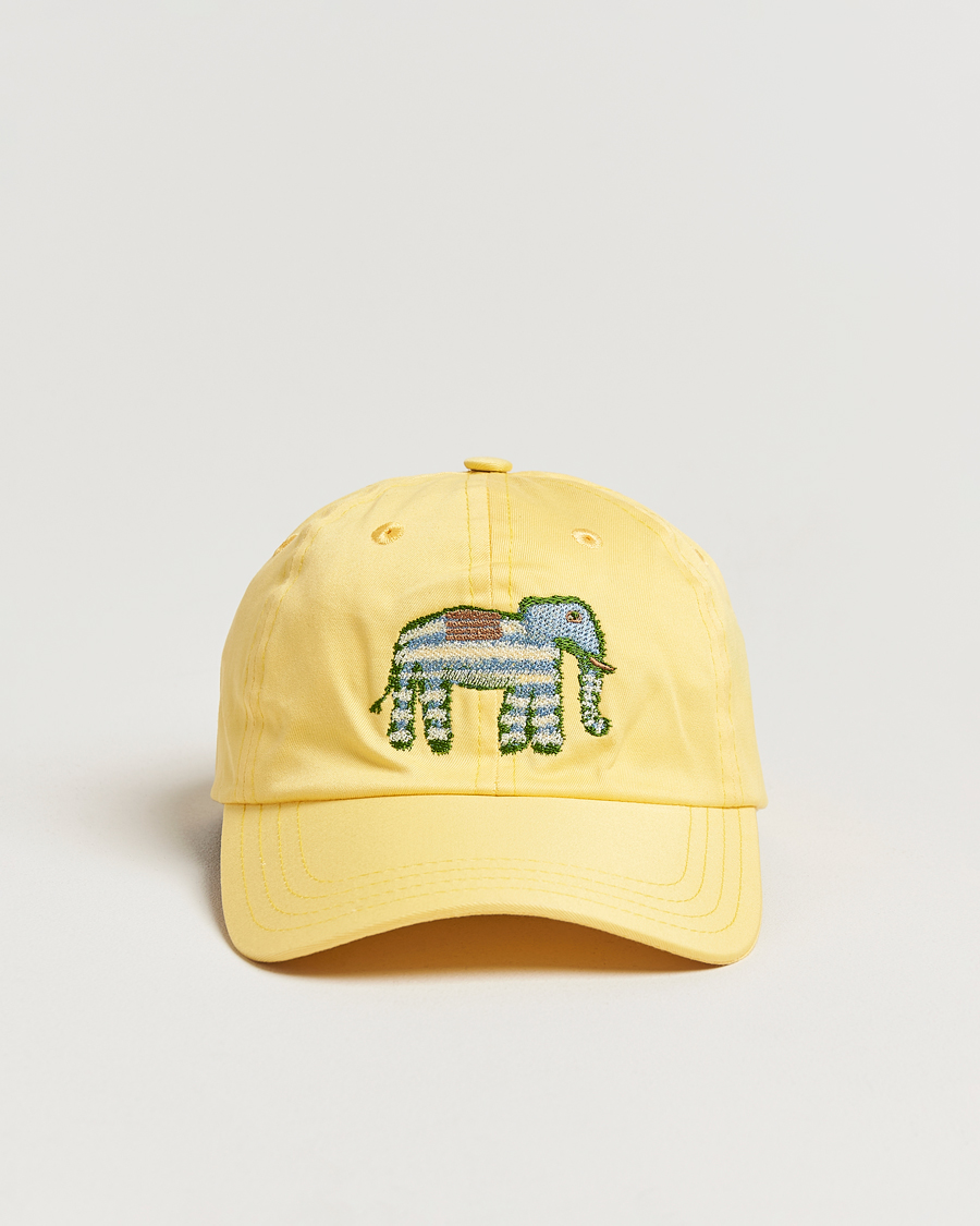 Herren | Drake's Elephant Embroidered Cap Lemon | Drake's | Elephant Embroidered Cap Lemon