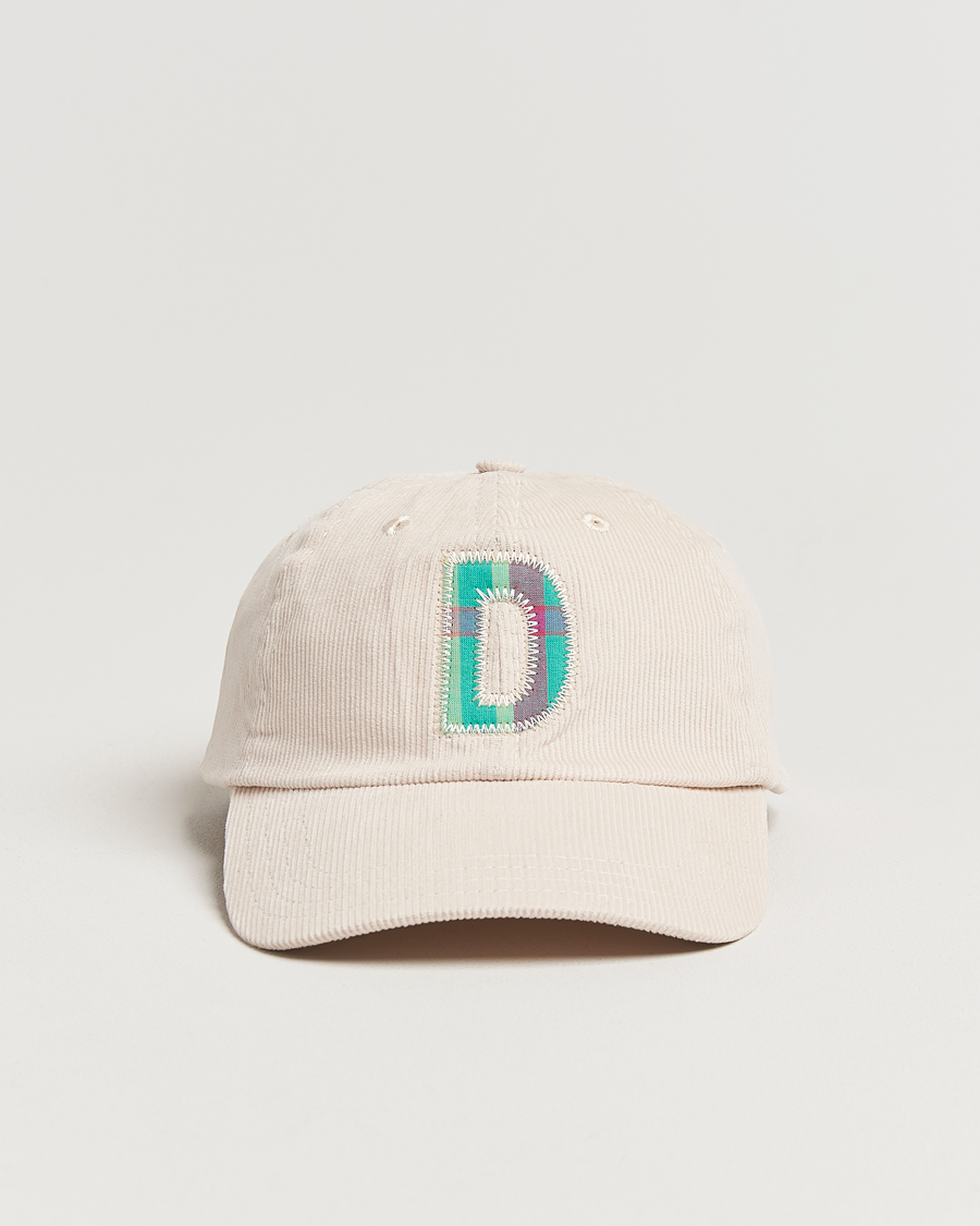 Herren | Drake's D Applique Baseball Cap Ecru | Drake's | D Applique Baseball Cap Ecru