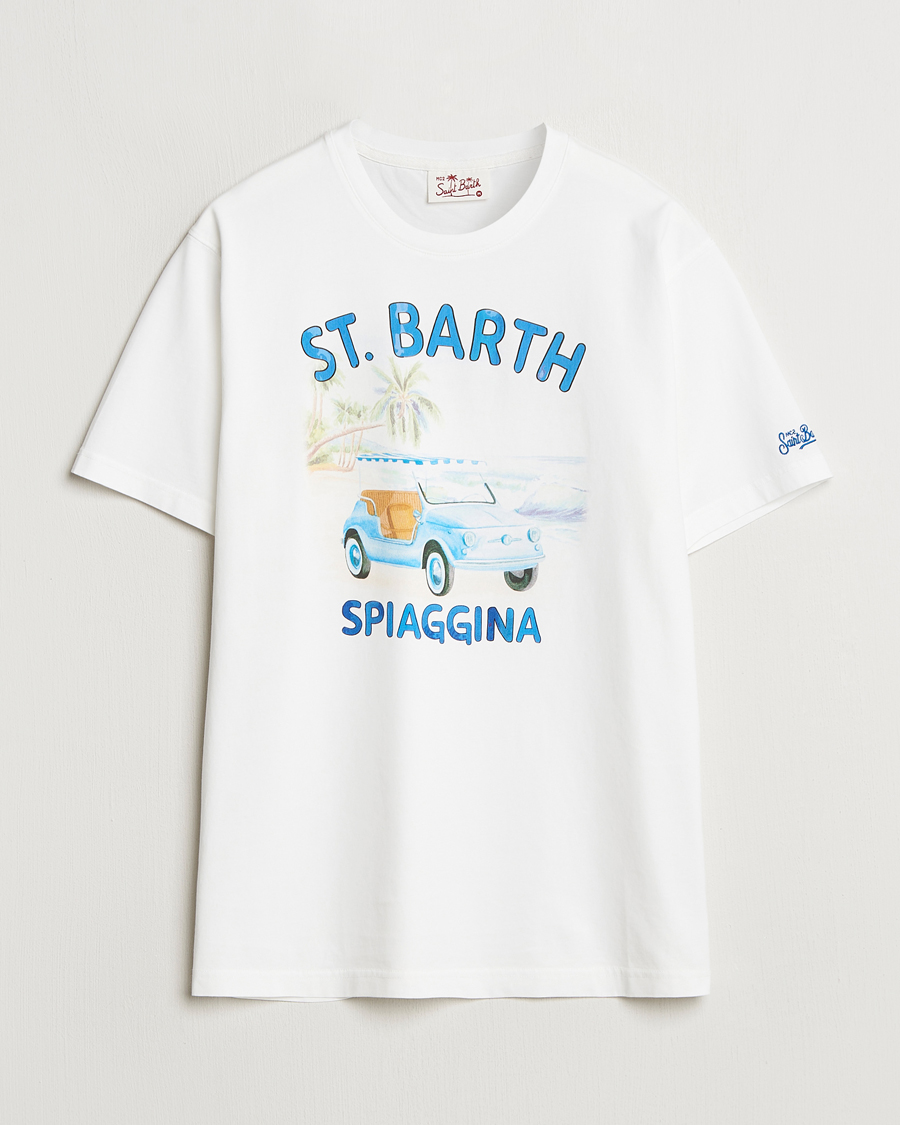 Herren | T-Shirts | MC2 Saint Barth | Printed Cotton T-Shirt Spiaggina