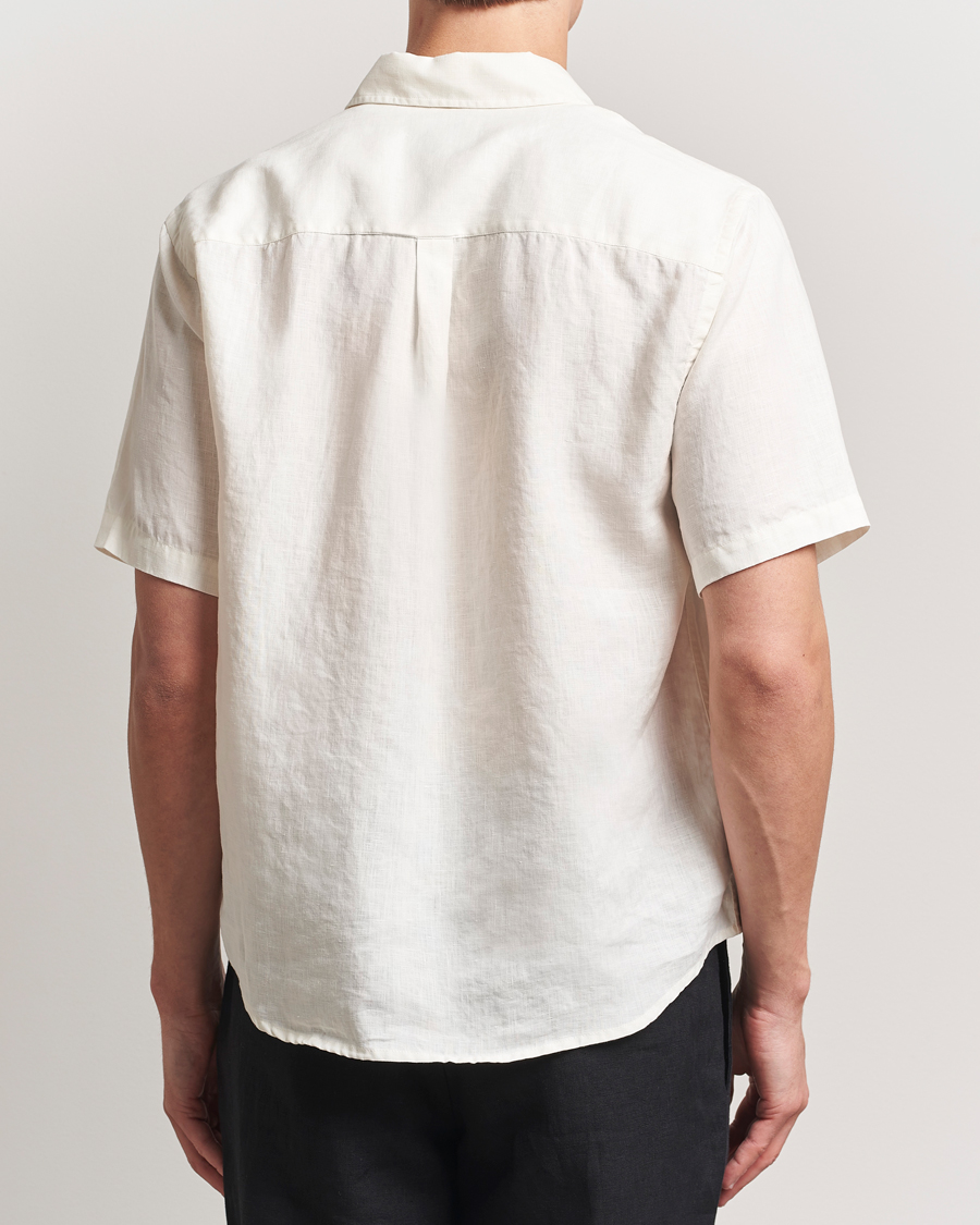 Herren | Hemden | Colorful Standard | Garment Dyed Linen Short Sleeve Shirt Ivory White