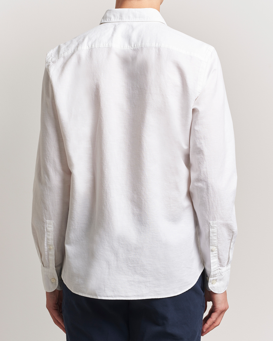 Herren | Hemden | BOSS BLACK | Hal Cotton/Linen Contrast Shirt White