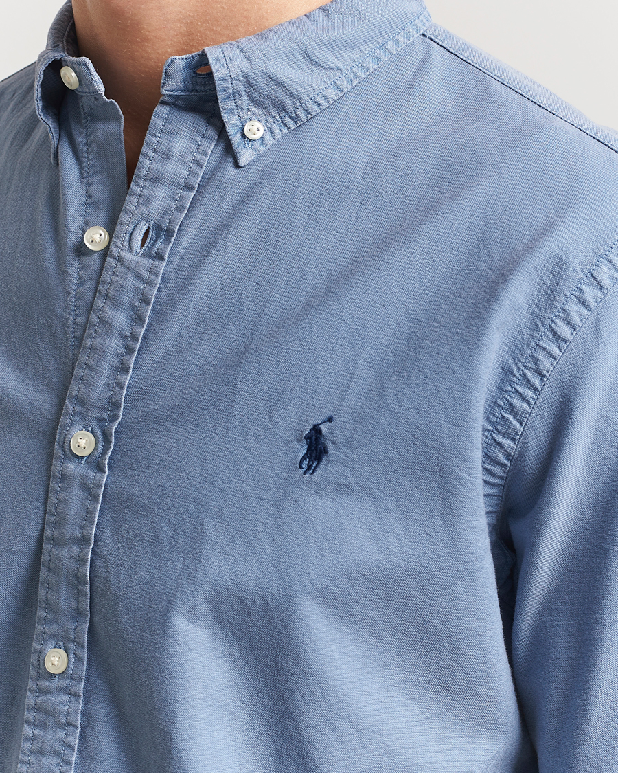Herren | Hemden | Polo Ralph Lauren | Slim Fit Garment Dyed Oxford Shirt Channel Blue