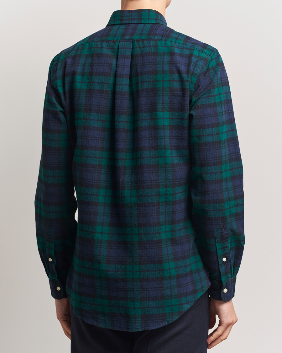 Herren | Hemden | Polo Ralph Lauren | Custom Fit Checked Oxford Shirt Navy/Green Multi