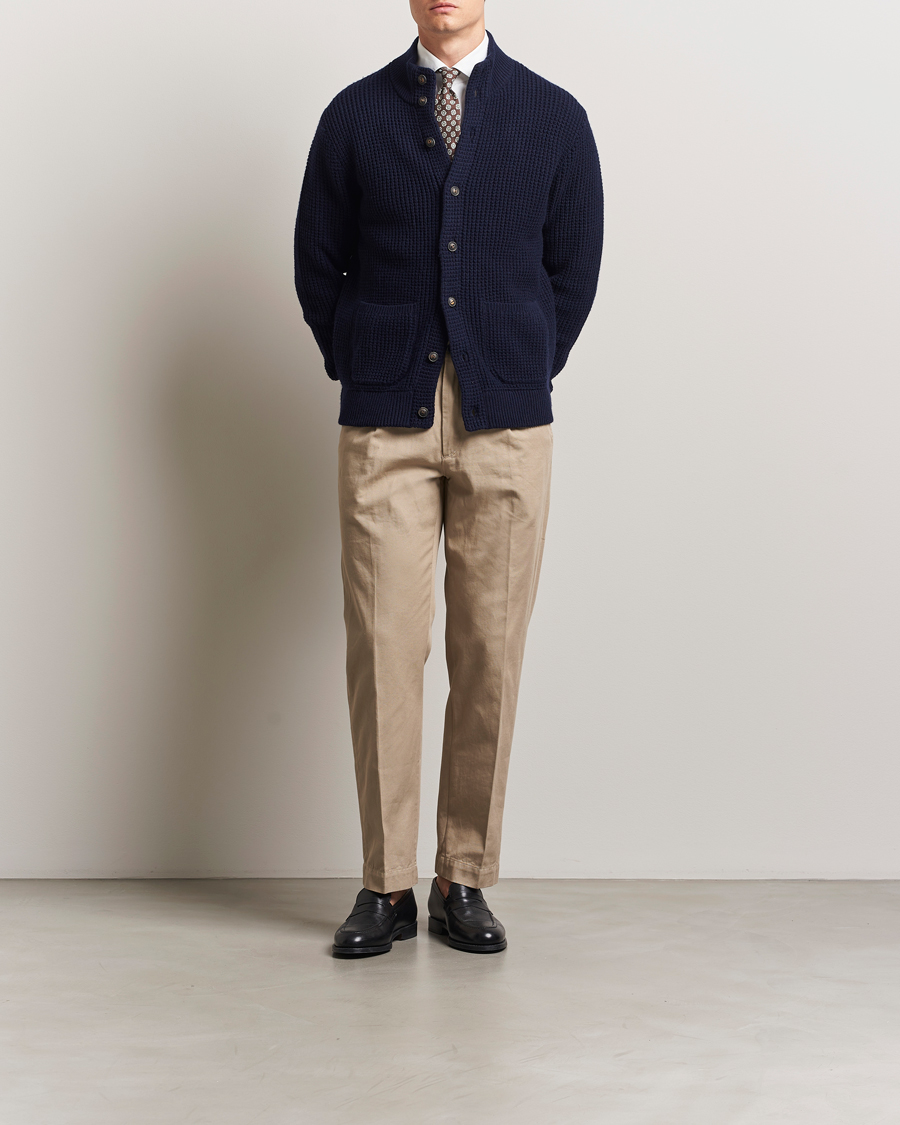 Herren | Pullover | Polo Ralph Lauren | Cotton/Wool Button Cardigan Hunter Navy