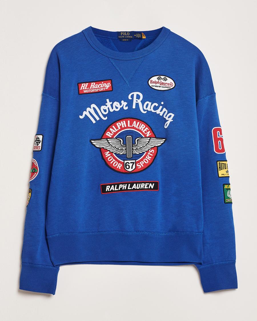 Herren | Pullover | Polo Ralph Lauren | Vintage Fleece Motor Racing Sweatshirt Heritage Blue