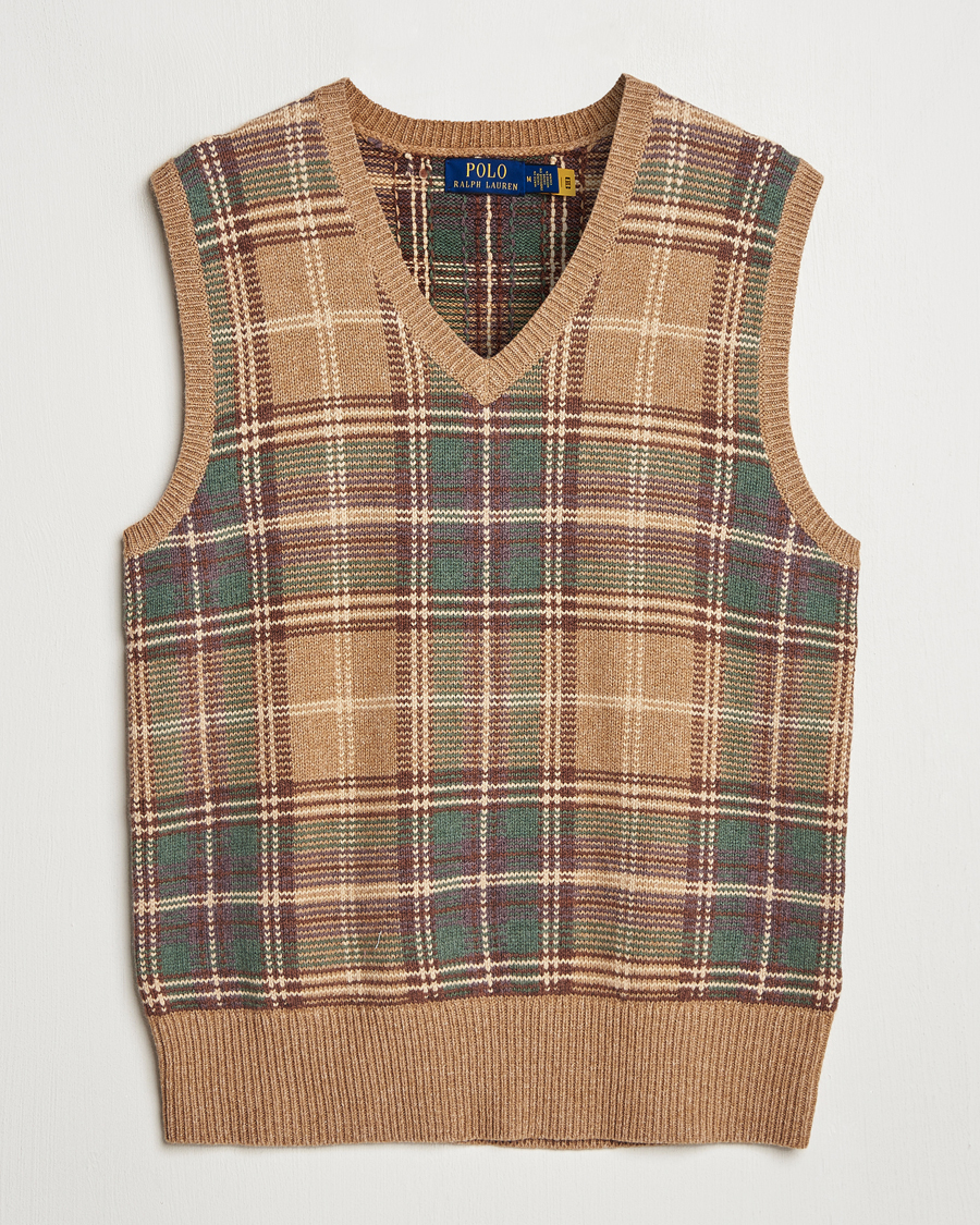 Herren | Pullover | Polo Ralph Lauren | Wool/Cotton Vest Tan Combo