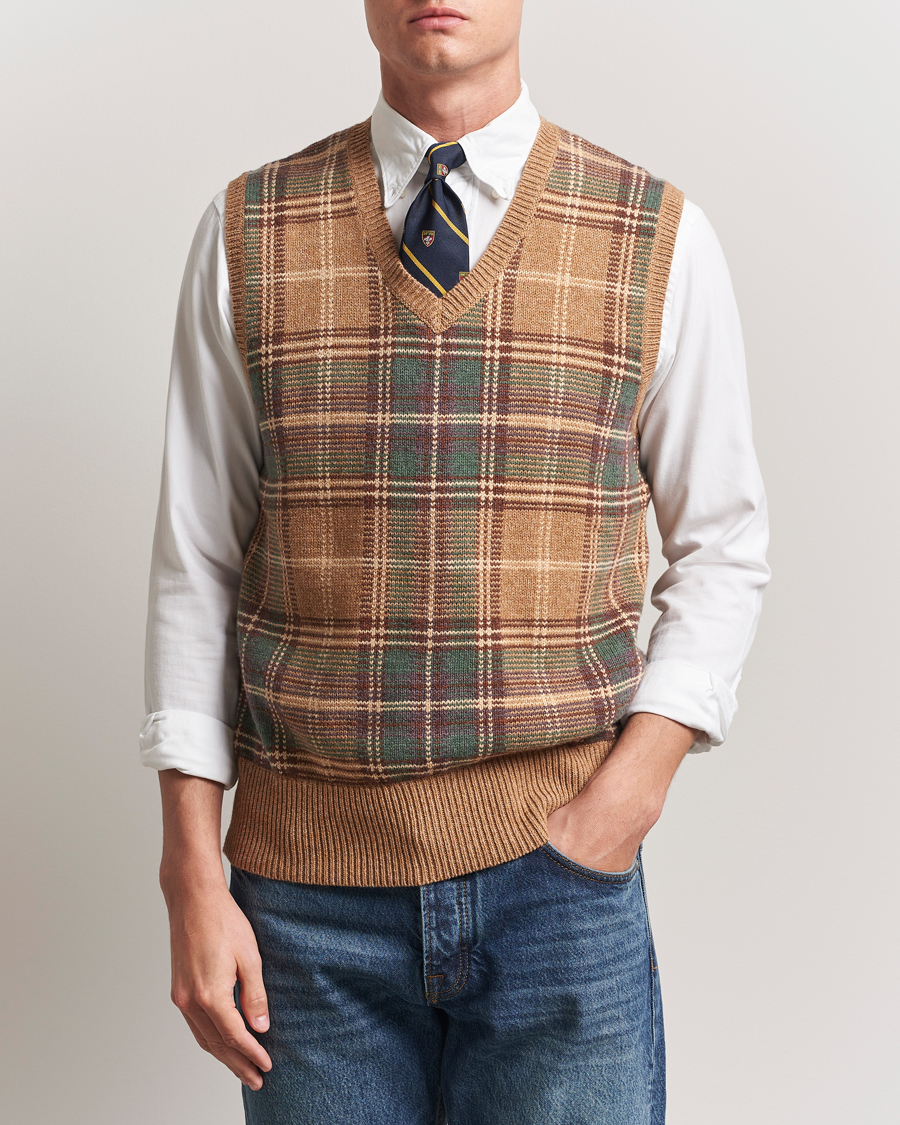 Herren | Pullover | Polo Ralph Lauren | Wool/Cotton Vest Tan Combo
