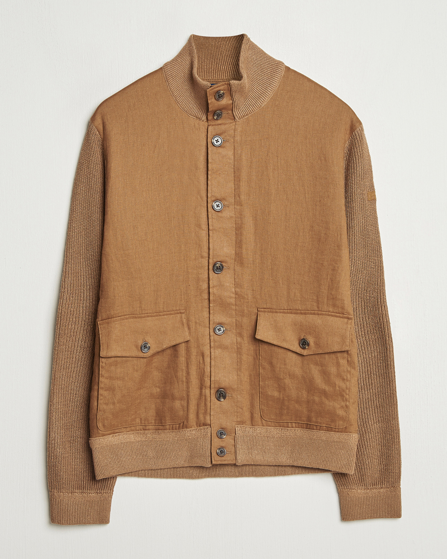 Herren | Pullover | Polo Ralph Lauren | Linen Skeet Jacket Brown Linen Combo