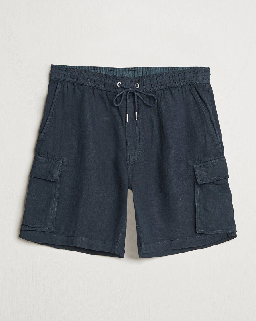 Herren | Shorts | GANT | Regular Fit Linen Cargo Shorts Darkened Navy