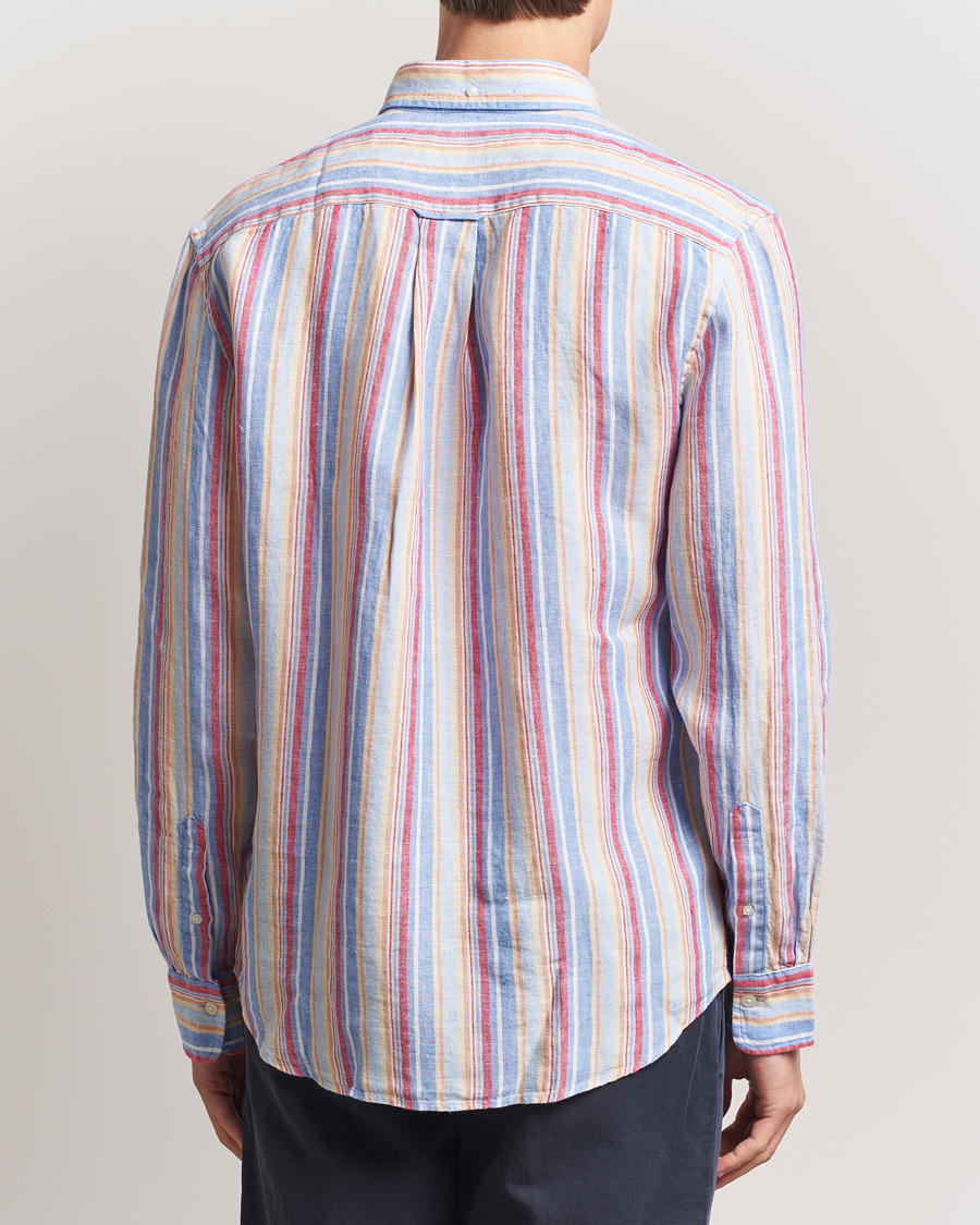 Herren | Hemden | GANT | Regular Fit Linen Striped Shirt Multi