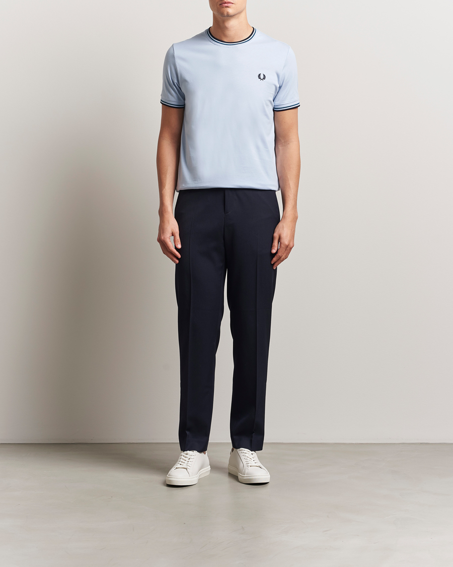 Herren | T-Shirts | Fred Perry | Twin Tipped T-Shirt Light Smoke
