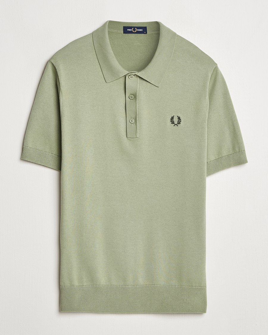 Herren | Poloshirts | Fred Perry | Cotton Knitted Polo Olive Mint