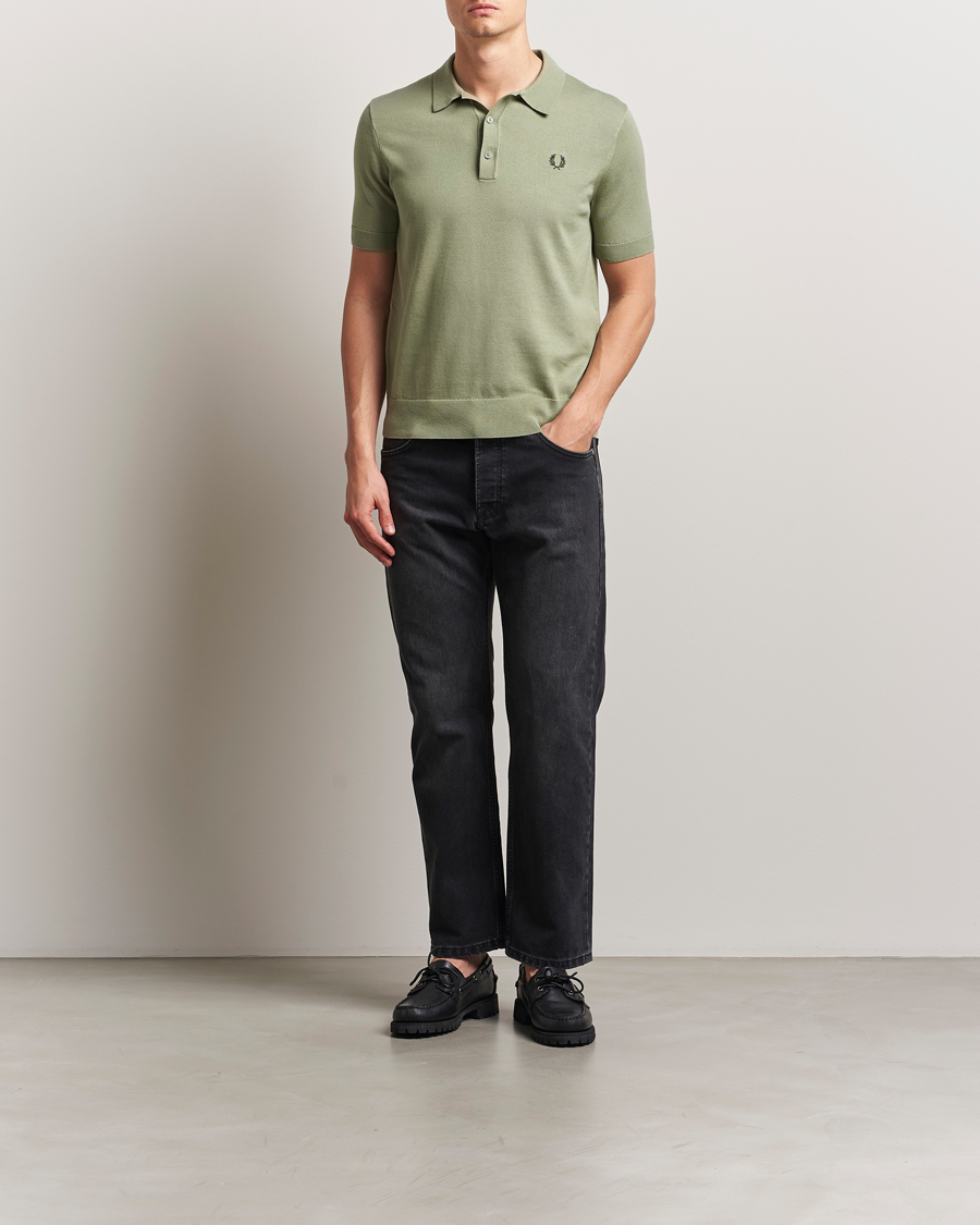 Herren | Poloshirts | Fred Perry | Cotton Knitted Polo Olive Mint