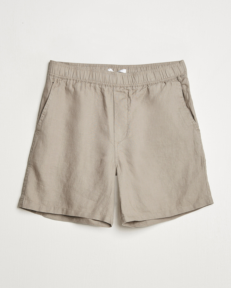 Herren | Shorts | Samsøe Samsøe | Jabari Linen Drawstring Shorts Greige