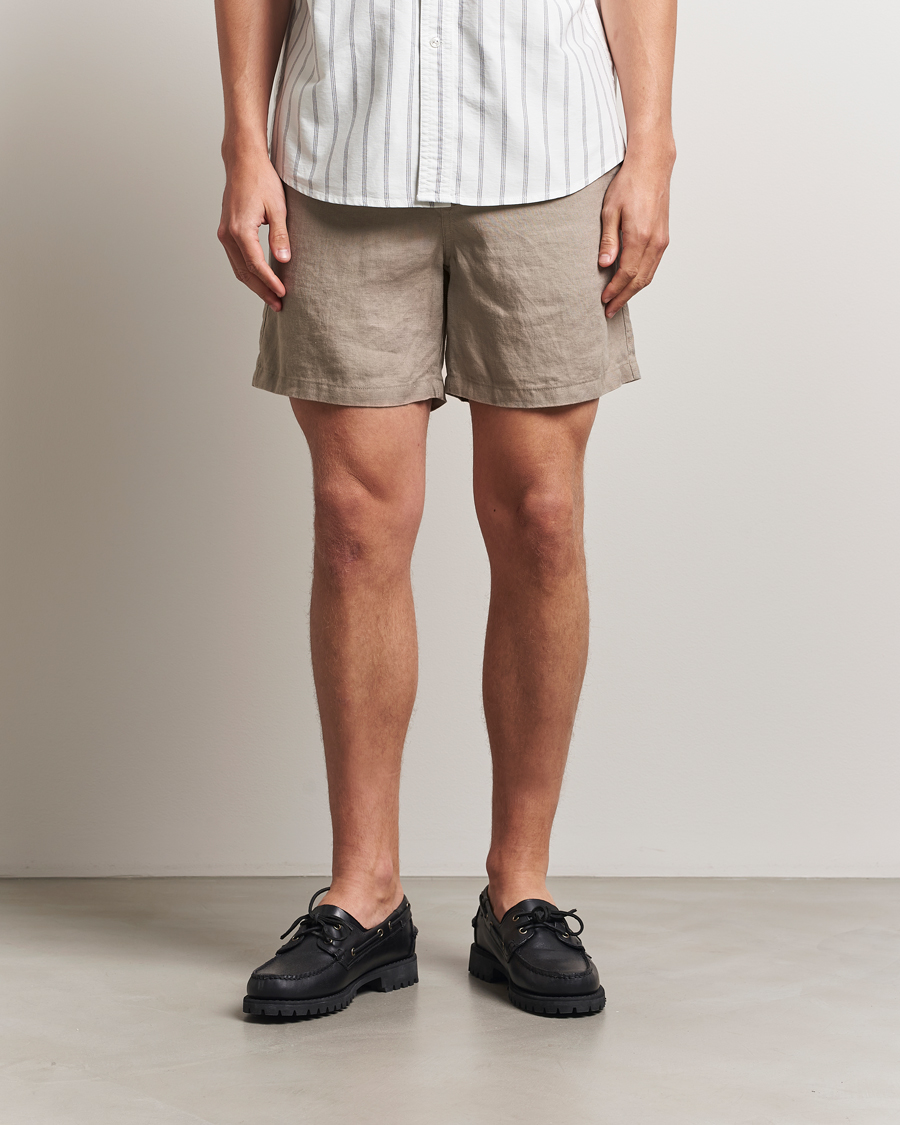 Herren | Shorts | Samsøe Samsøe | Jabari Linen Drawstring Shorts Greige