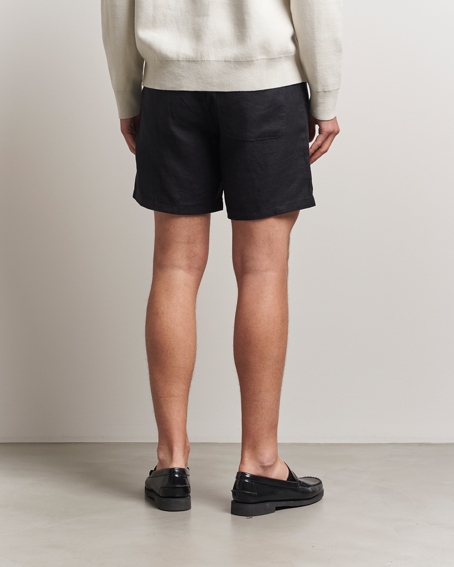 Herren | Shorts | Samsøe Samsøe | Jabari Linen Drawstring Shorts Black