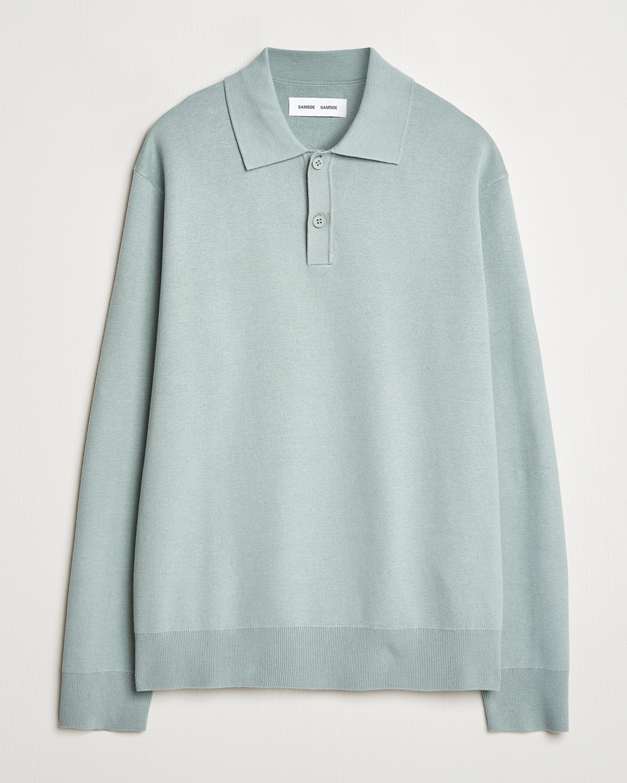 Herren | Pullover | Samsøe Samsøe | Nino Knitted Polo Abyss Green