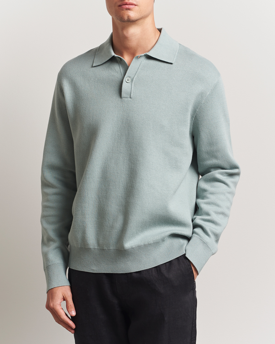 Herren | Pullover | Samsøe Samsøe | Nino Knitted Polo Abyss Green
