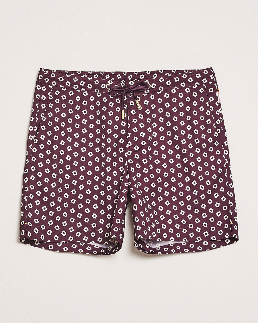 Herren | Badehosen | Orlebar Brown | Bulldog Lumina Drawcord Swimshorts Damson/Latte
