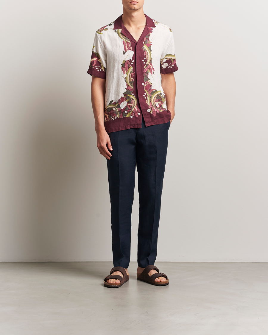 Herren | Hosen | Orlebar Brown | Griffon Italian Linen Trousers Night Iris