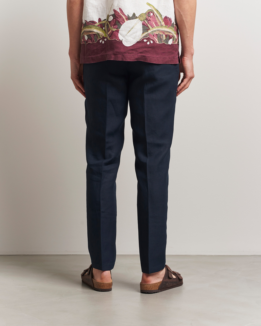 Herren | Hosen | Orlebar Brown | Griffon Italian Linen Trousers Night Iris