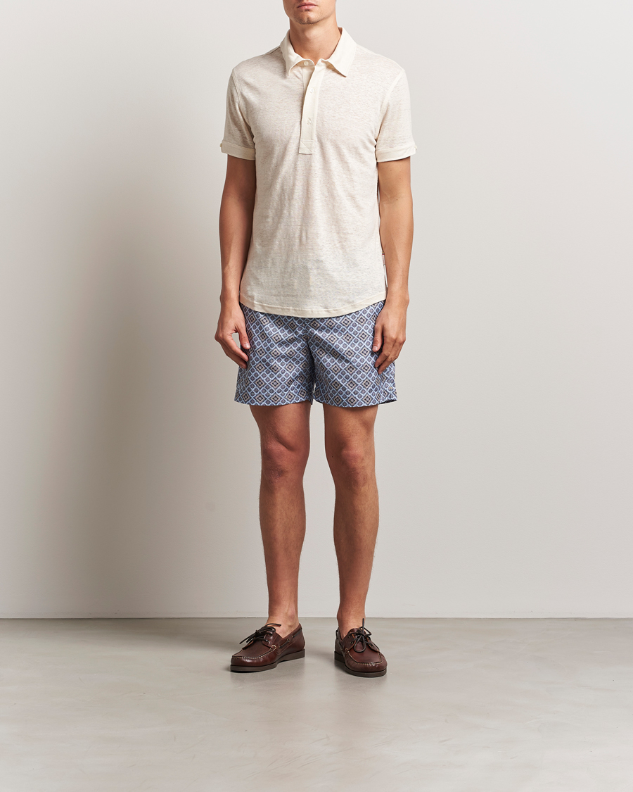 Herren | Poloshirts | Orlebar Brown | Sebastian Linen Polo Latte