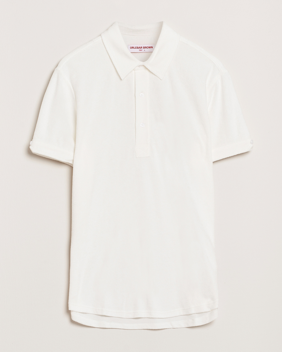 Herren | Poloshirts | Orlebar Brown | Sebastian Tailored Towelling Polo White