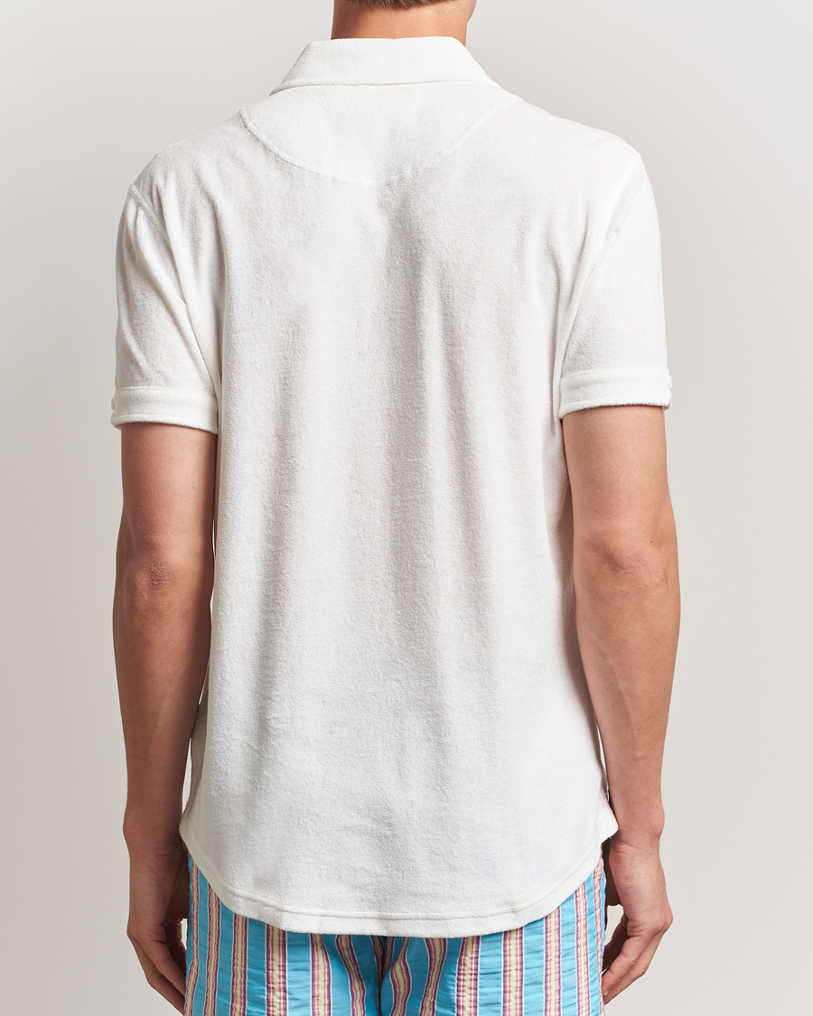Herren | Poloshirts | Orlebar Brown | Sebastian Tailored Towelling Polo White