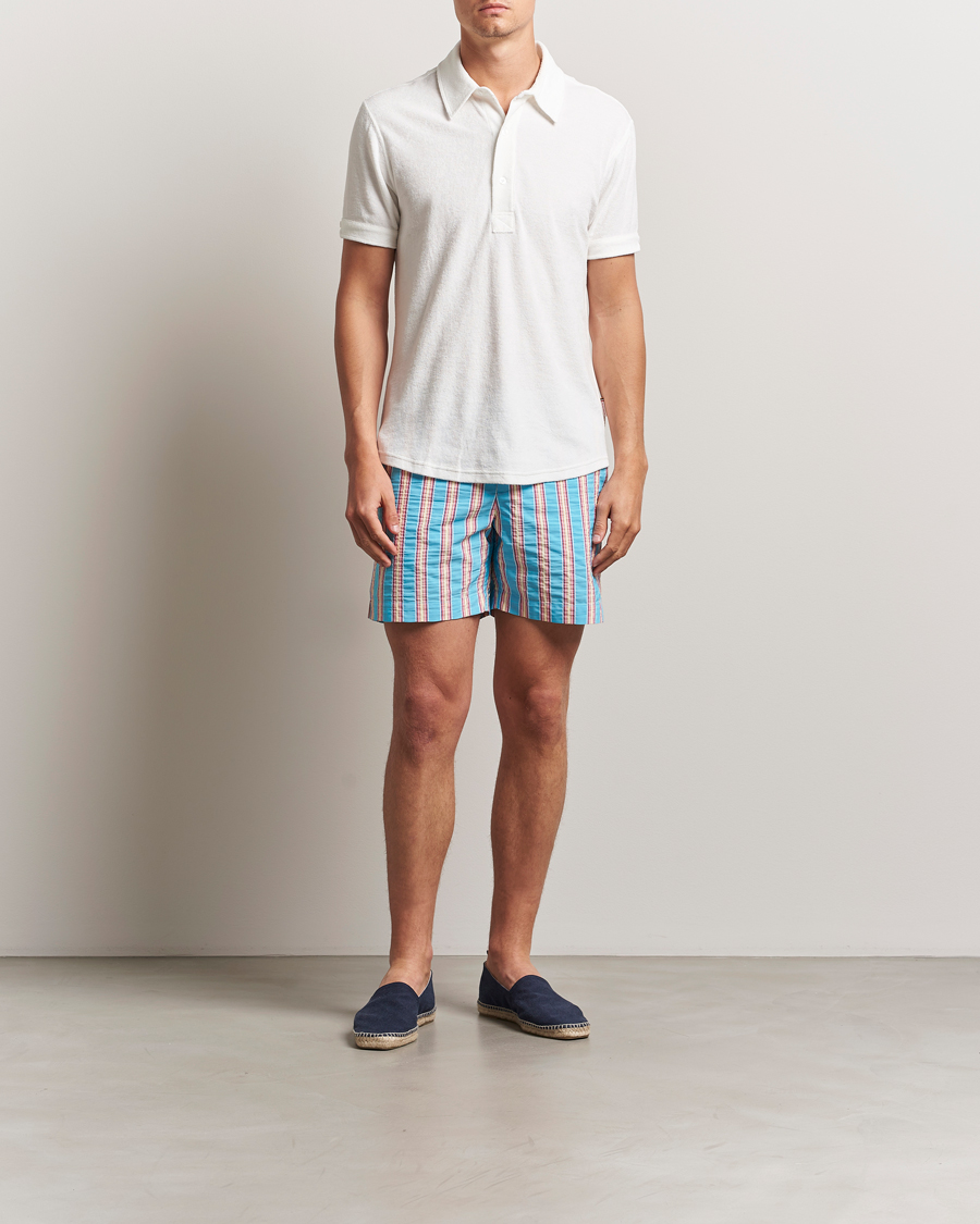 Herren | Badehosen | Orlebar Brown | Bulldog Deckchair Stripe Swimshorts Blue Multi