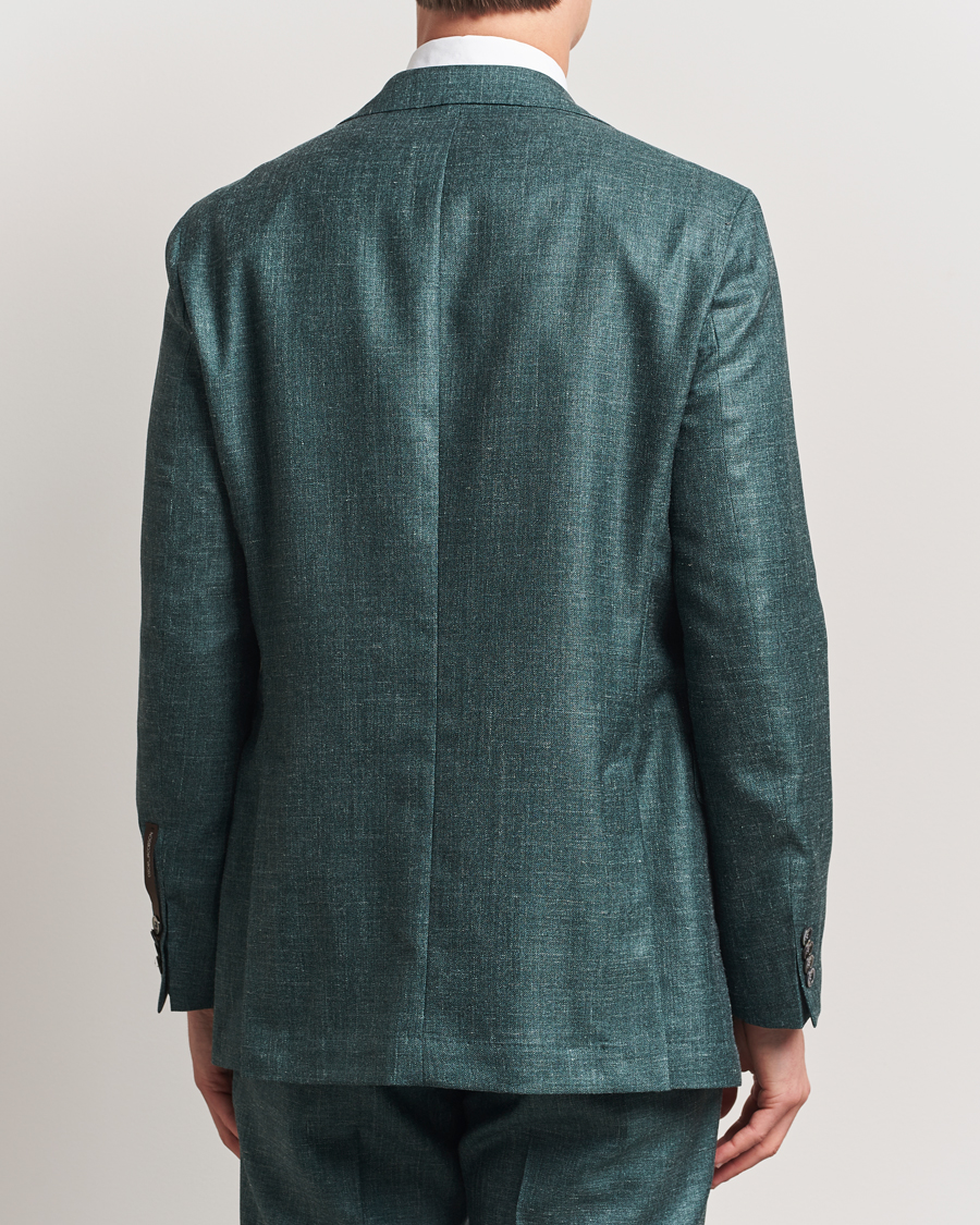 Herren | Sakkos | Oscar Jacobson | Fellow EVO Wool/Silk/Linen Blazer Green