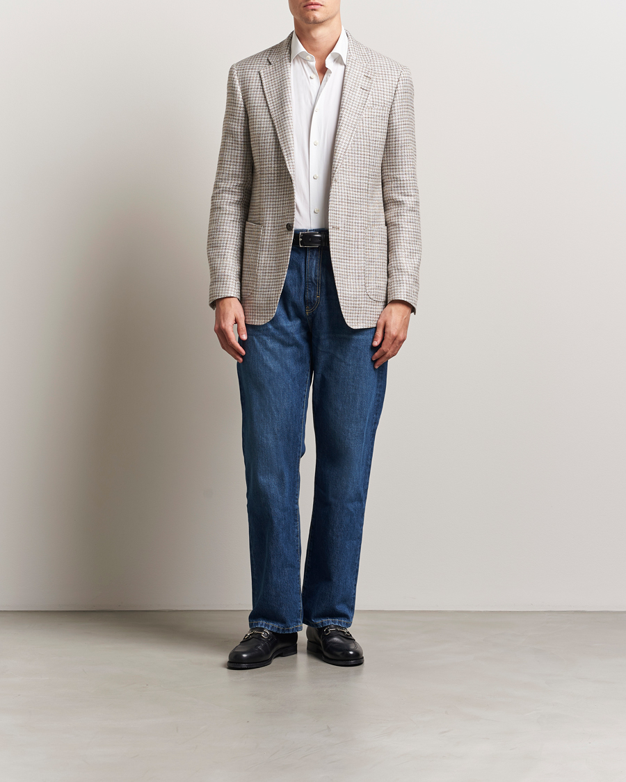 Herren | Sakkos | Tiger of Sweden | Justin Viscose/Linen Pepita Blazer Tehina